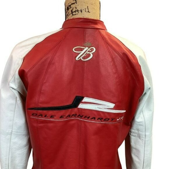 Dale Earnhardt Jr. NASCAR Womens Leather Jacket By Wilsons - Medium - Picture 5 of 15
